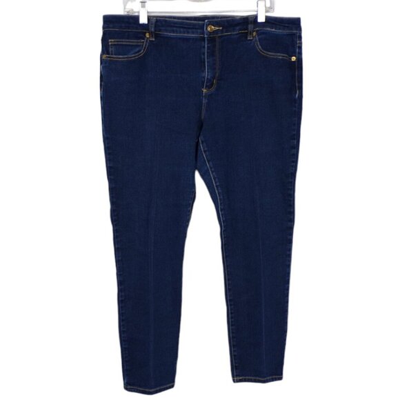 Michael Kors Izzy Skinny Jean Dark Wash Size 16 #614 - Picture 1 of 7